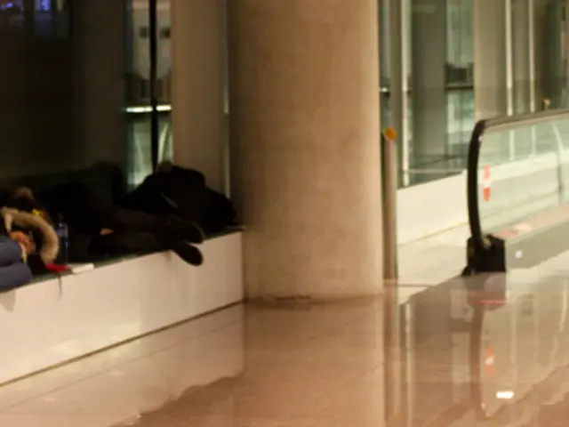 ambiguity in airport boarding procedures: passengers may use either a boarding bridge or stairs...