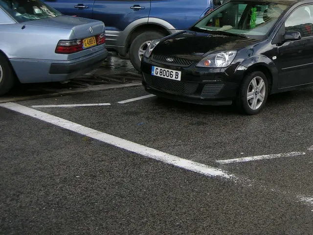 In this image we can see vehicles on the road.